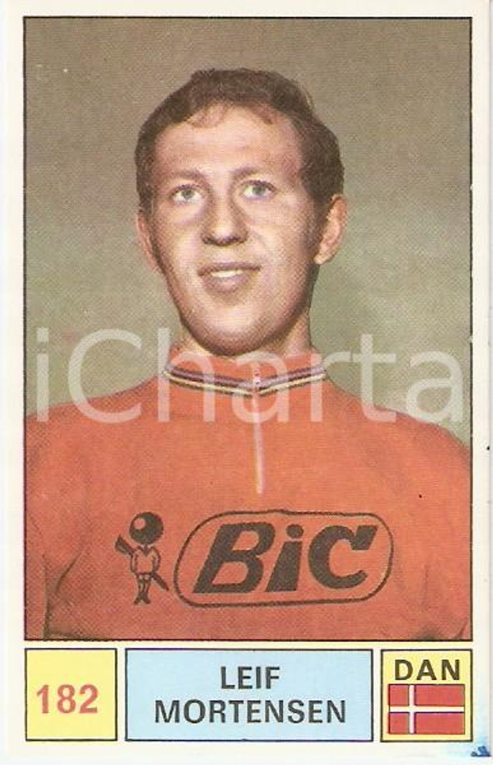 Oggetto da collezione cartaceo PANINI  SPRINT 1971 Figurina Leif MORTENSEN n. 182 Ciclismo Sponsor BIC 1