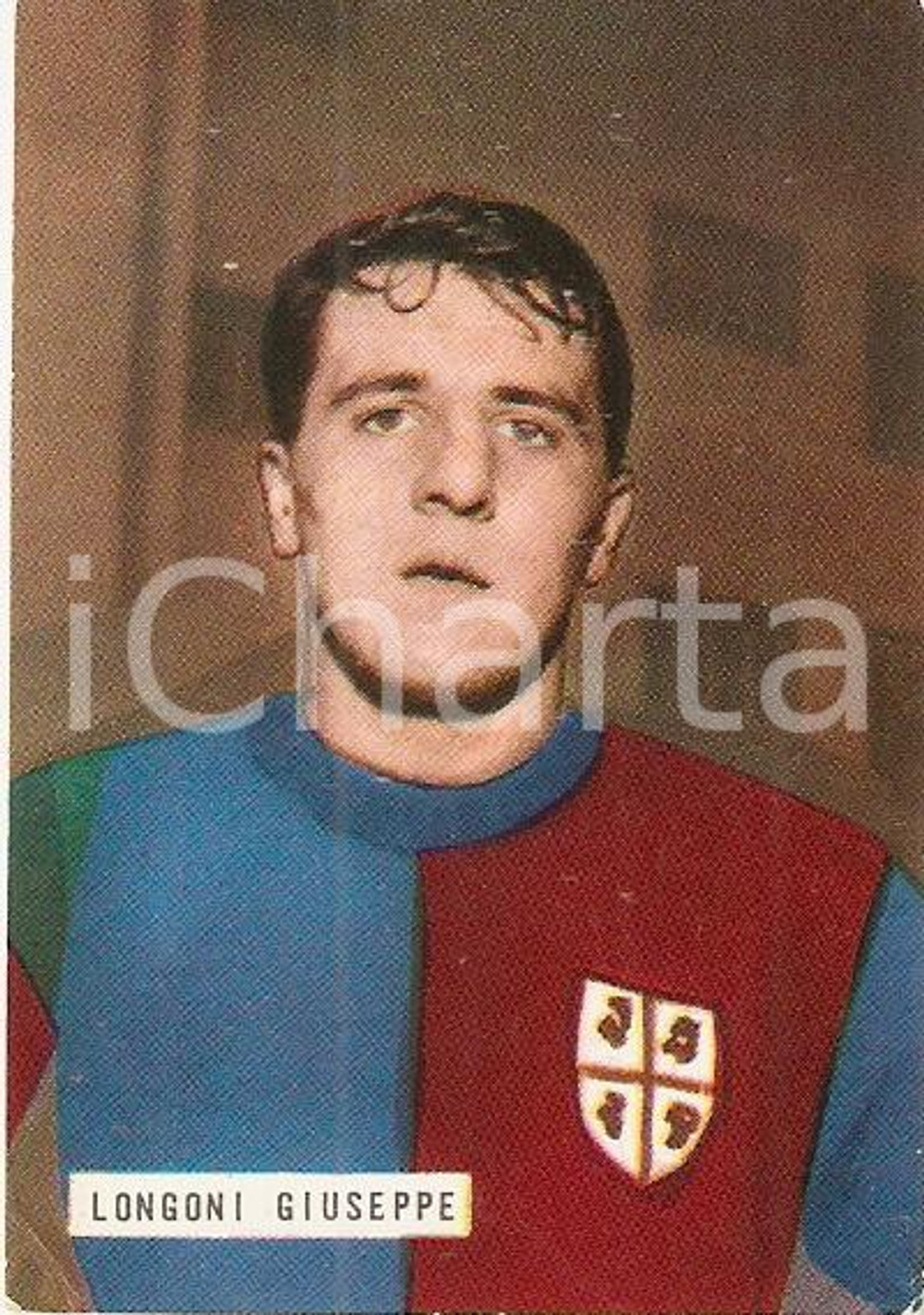 Oggetto da collezione cartaceo EDIZIONI FOTO CALCIO  CALCIATORI 1965  1966 Figurina Giuseppe LONGONI n°41 1