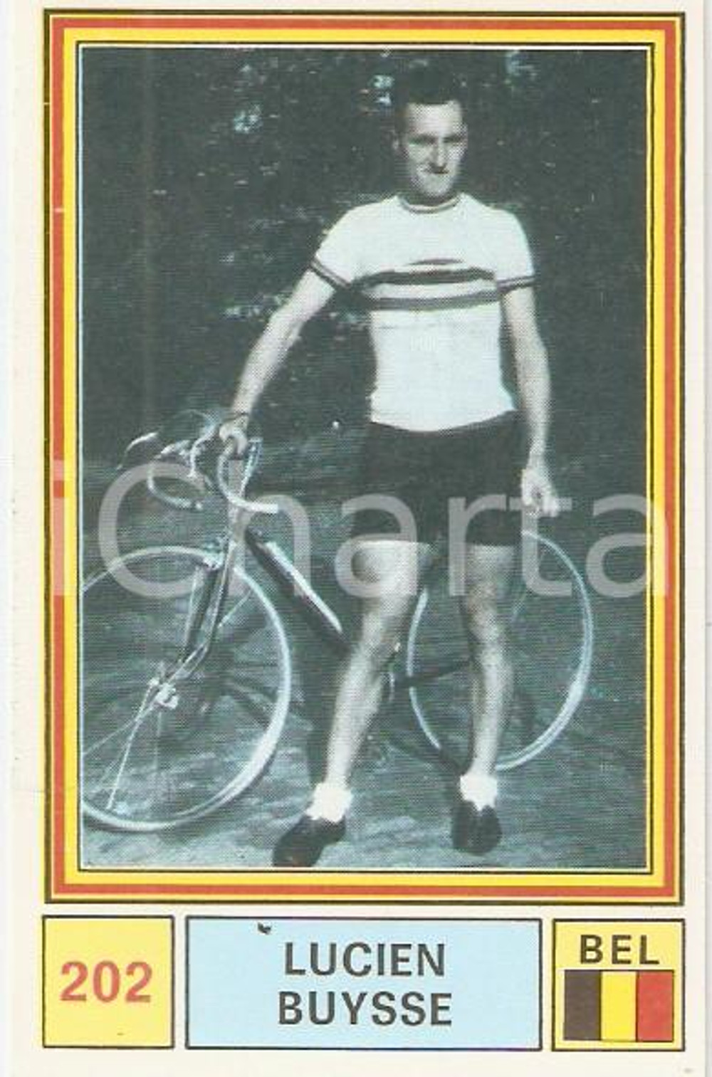 Oggetto da collezione cartaceo PANINI  SPRINT 1971 Figurina Lucien BUYSSE n. 202 Ciclismo 1