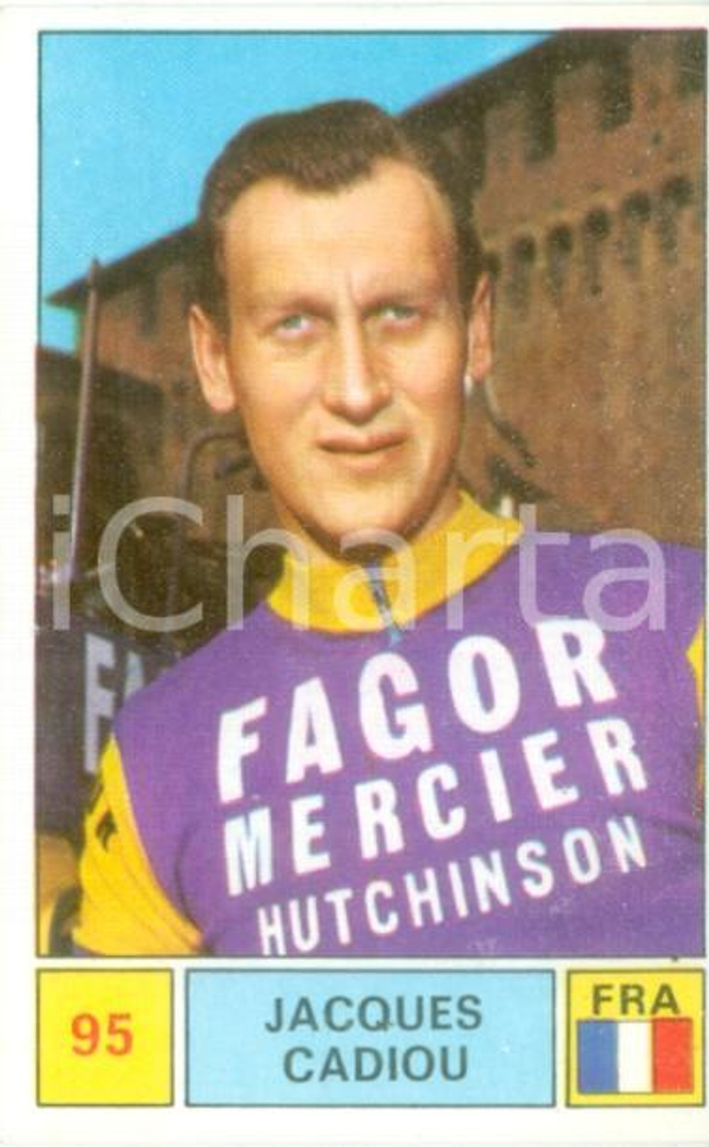 Oggetto da collezione cartaceo PANINI  SPRINT 1971 Figurina valida Jacques CADIOU n. 95 Ciclismo FAGOR MERCIER 1