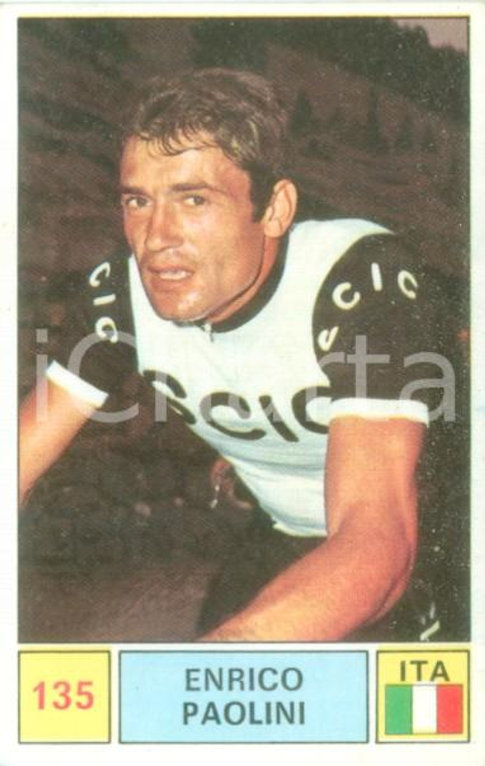 Oggetto da collezione cartaceo PANINI  SPRINT 1971 Figurina Enrico PAOLINI n. 135 Ciclismo Sponsor SCIC 1