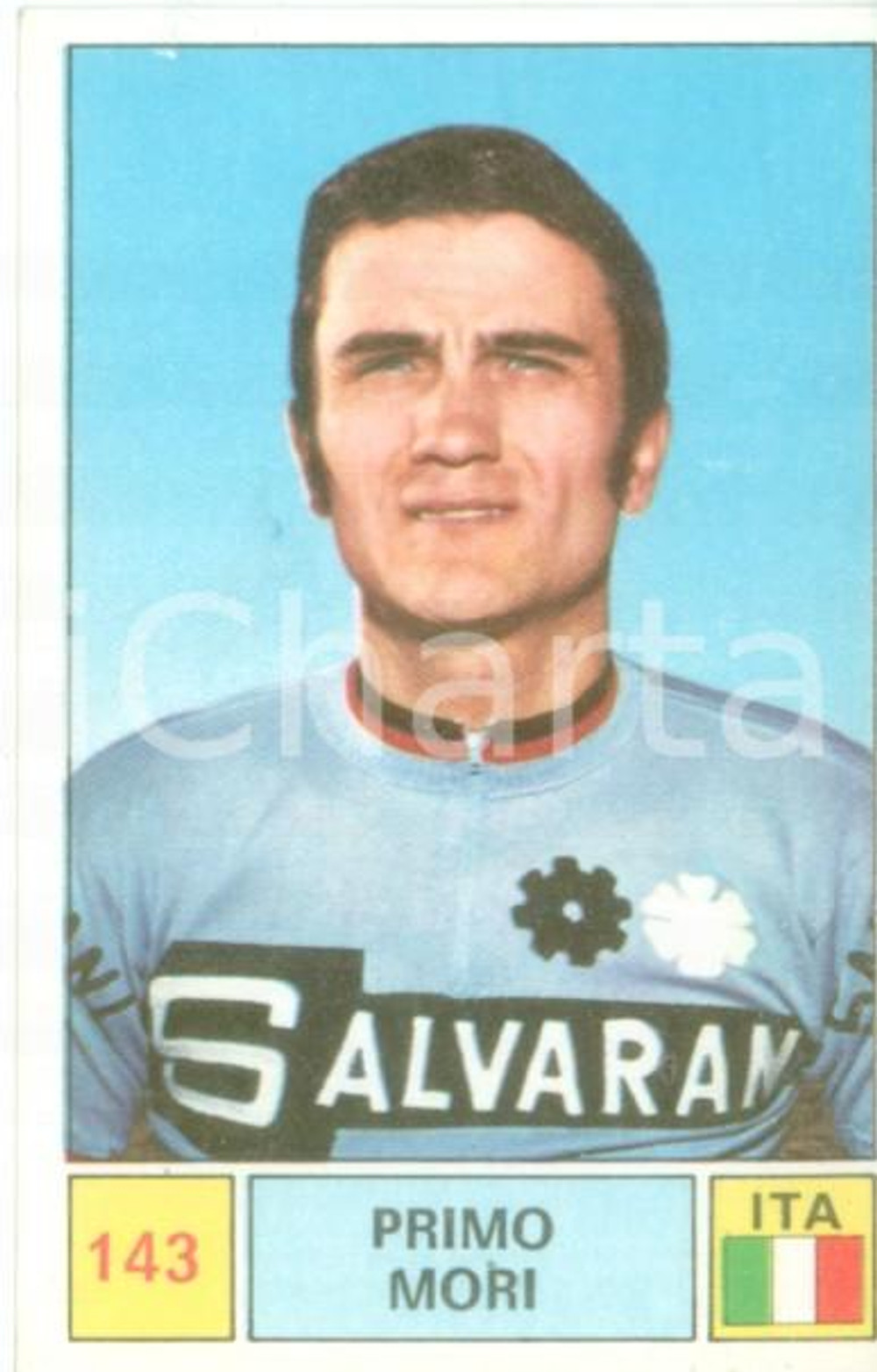 Oggetto da collezione cartaceo PANINI  SPRINT 1971 Figurina valida Primo MORI n 143 Ciclismo Sponsor SALVARANI 1