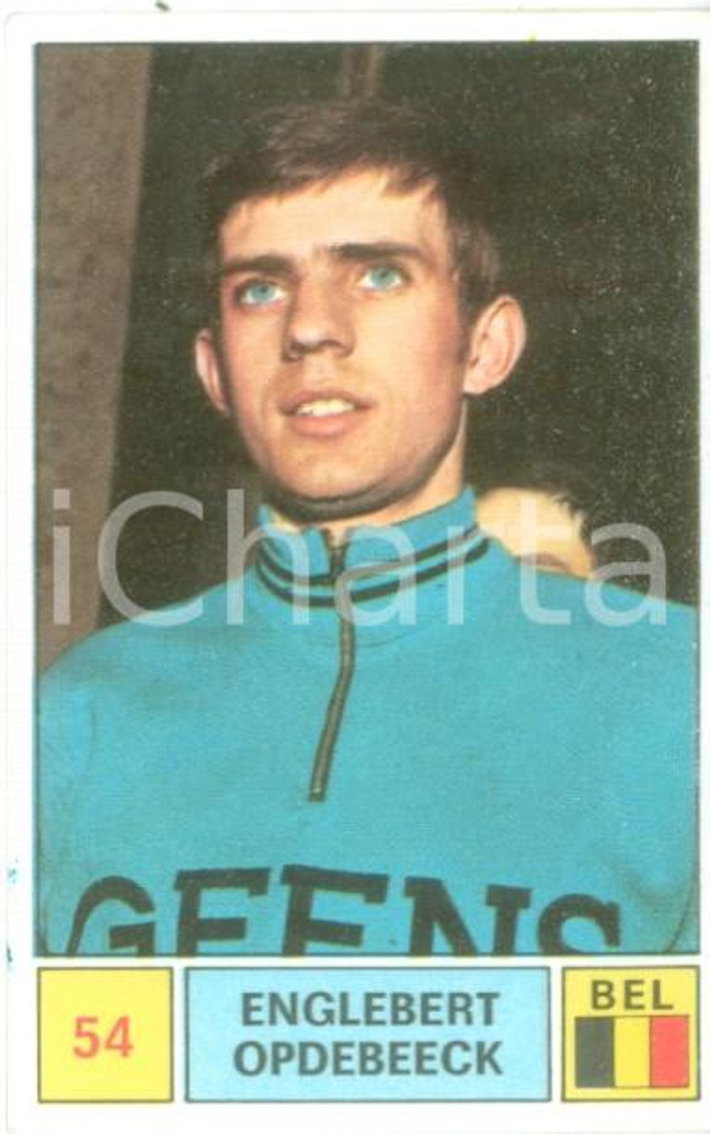 Oggetto da collezione cartaceo PANINI SPRINT 1971 Figurina Englebert OPDEBEECK n. 54 Ciclismo Sponsor GEENS 1 1
