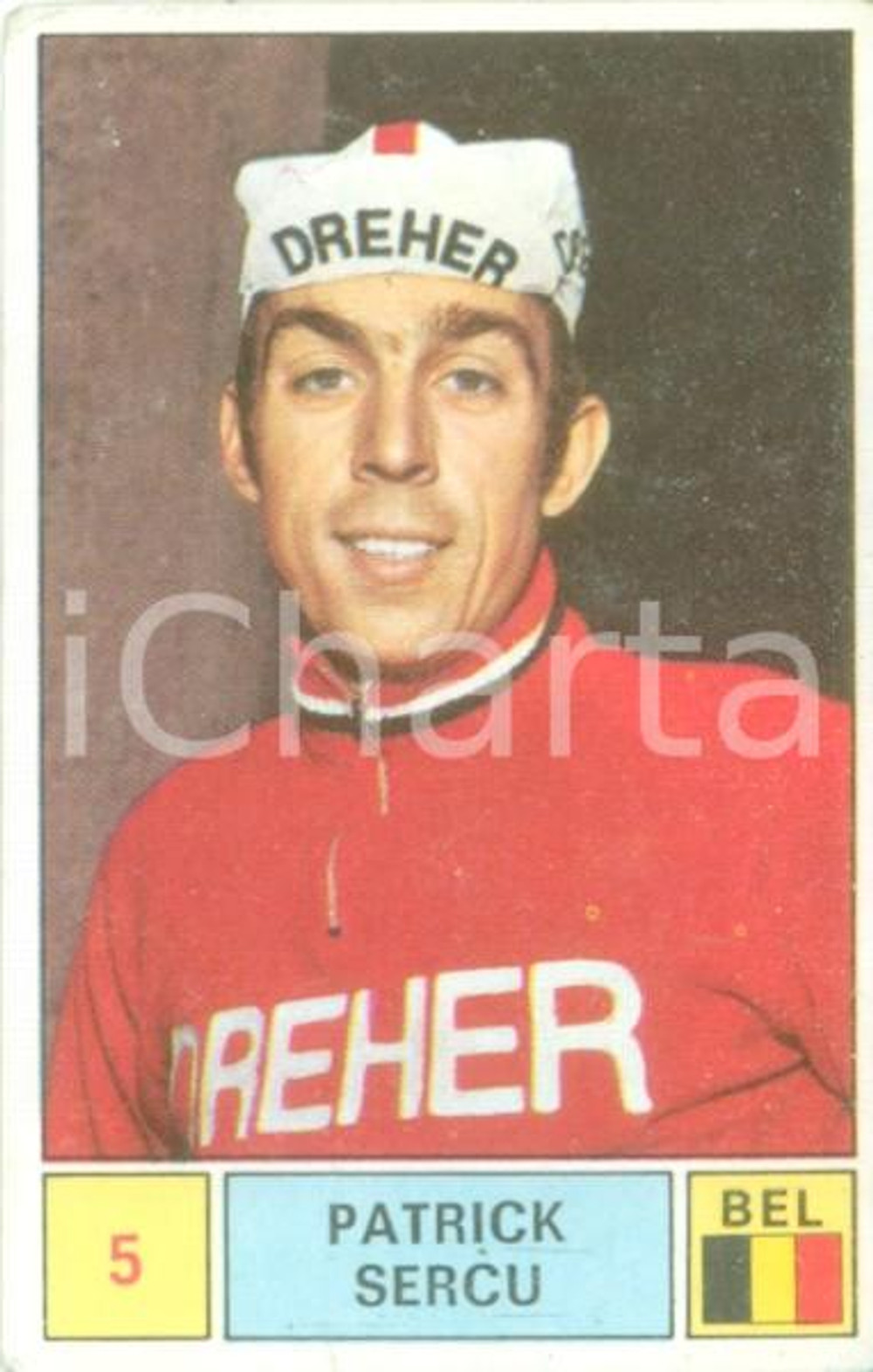 Oggetto da collezione cartaceo PANINI SPRINT 1971 Figurina Patrick SERCU n. 5 Ciclismo Sponsor BIRRA DREHER 1