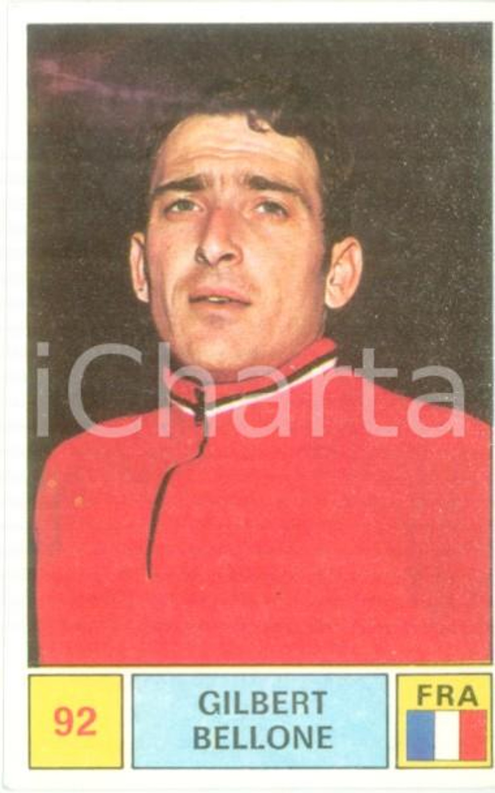 Oggetto da collezione cartaceo PANINI  SPRINT 1971 Figurina Gilbert BELLONE n. 92 Ciclismo FRANCIA 1