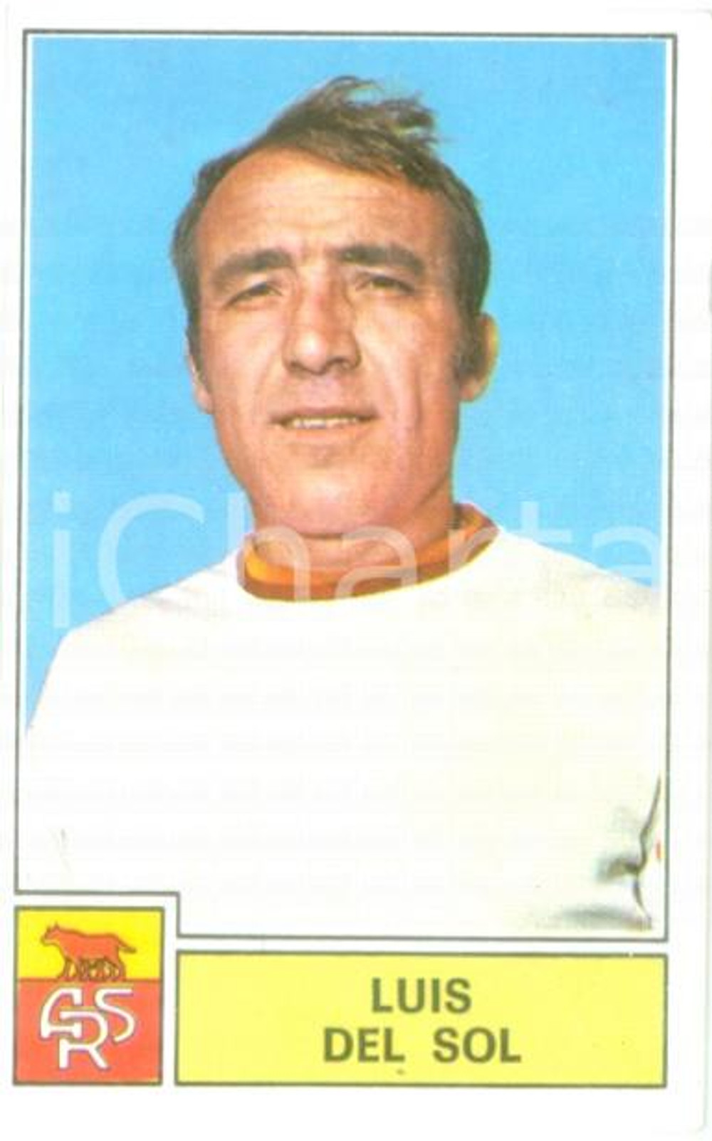 Oggetto da collezione cartaceo PANINI  CALCIATORI 1971  1972 Figurina Luis DEL SOL Serie A ROMA 1