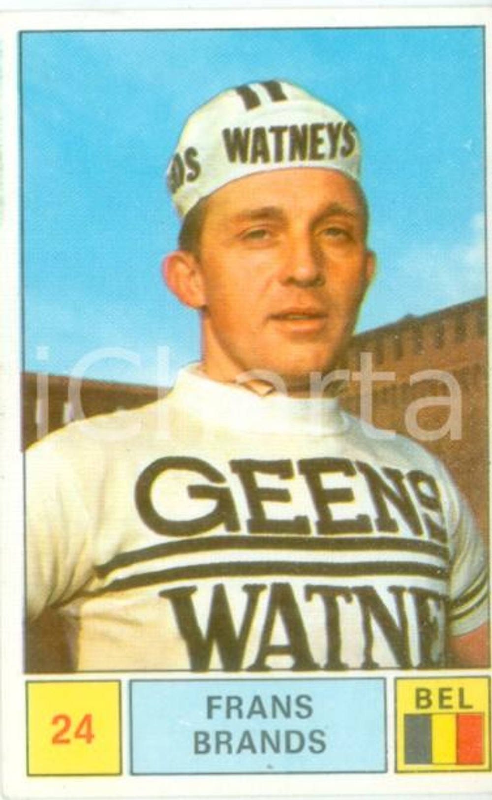 Oggetto da collezione cartaceo PANINI  SPRINT 1971 Figurina Frans BRANDS n. 24 Ciclismo Sponsor GEENS WATNEYS 1