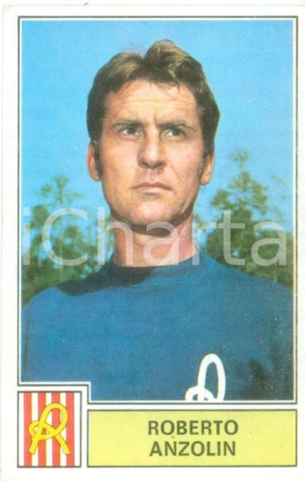 Oggetto da collezione cartaceo PANINI  CALCIATORI 1971  1972 Figurina Roberto ANZOLIN Lanerossi VICENZA 3 1