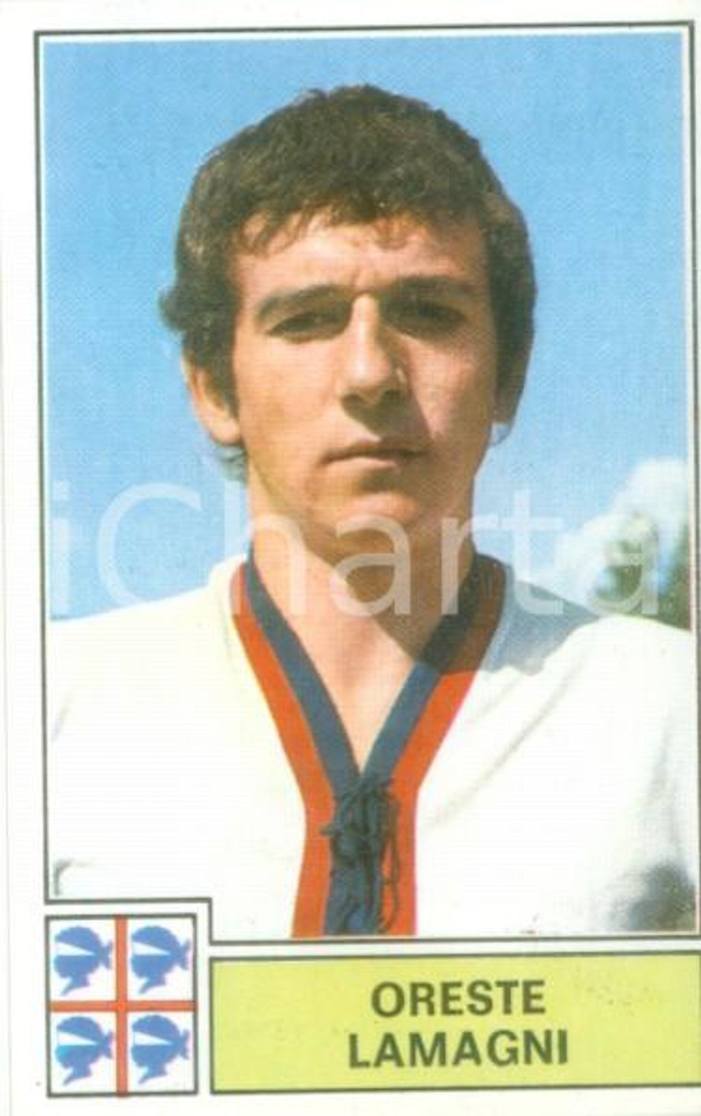 Oggetto da collezione cartaceo PANINI  CALCIATORI 1971  1972 Figurina Oreste LAMAGNI Serie A CAGLIARI 1