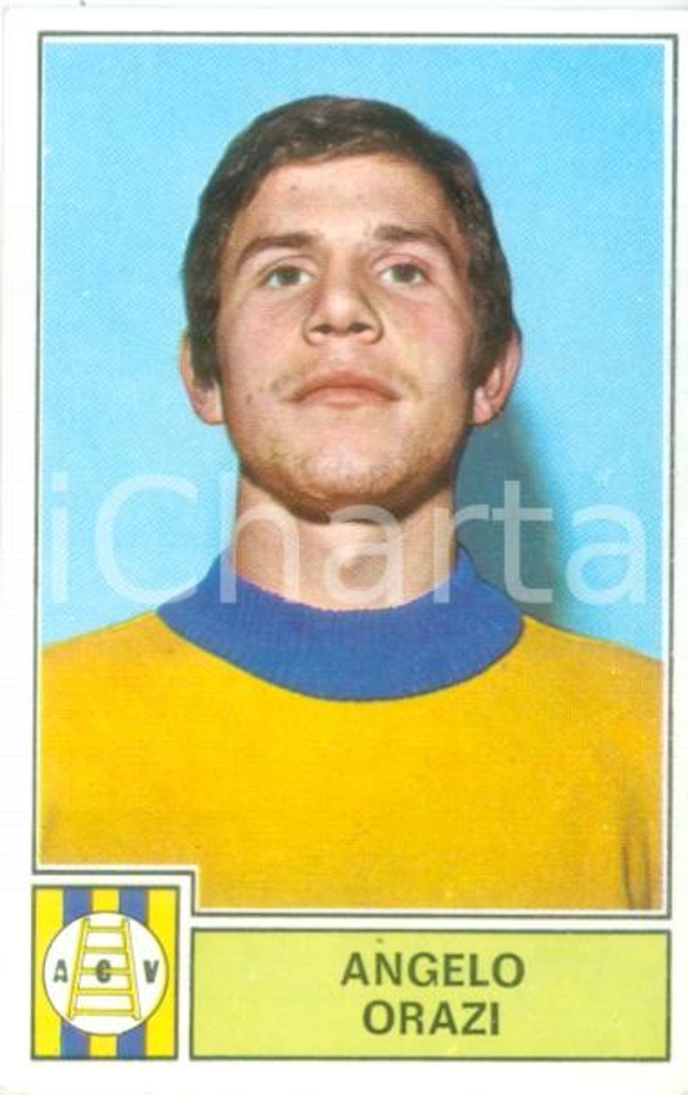 Oggetto da collezione cartaceo PANINI  CALCIATORI 1971  1972 Figurina Angelo ORAZI Serie A VERONA 1