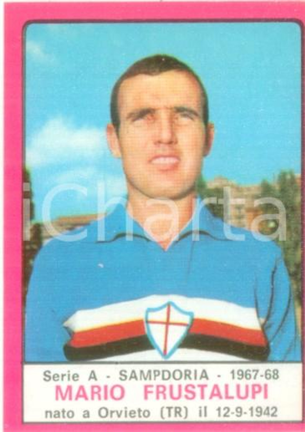 Oggetto da collezione cartaceo PANINI CALCIATORI 19671968 Figurina valida Mario FRUSTALUPI Serie A SAMPDORIA 1