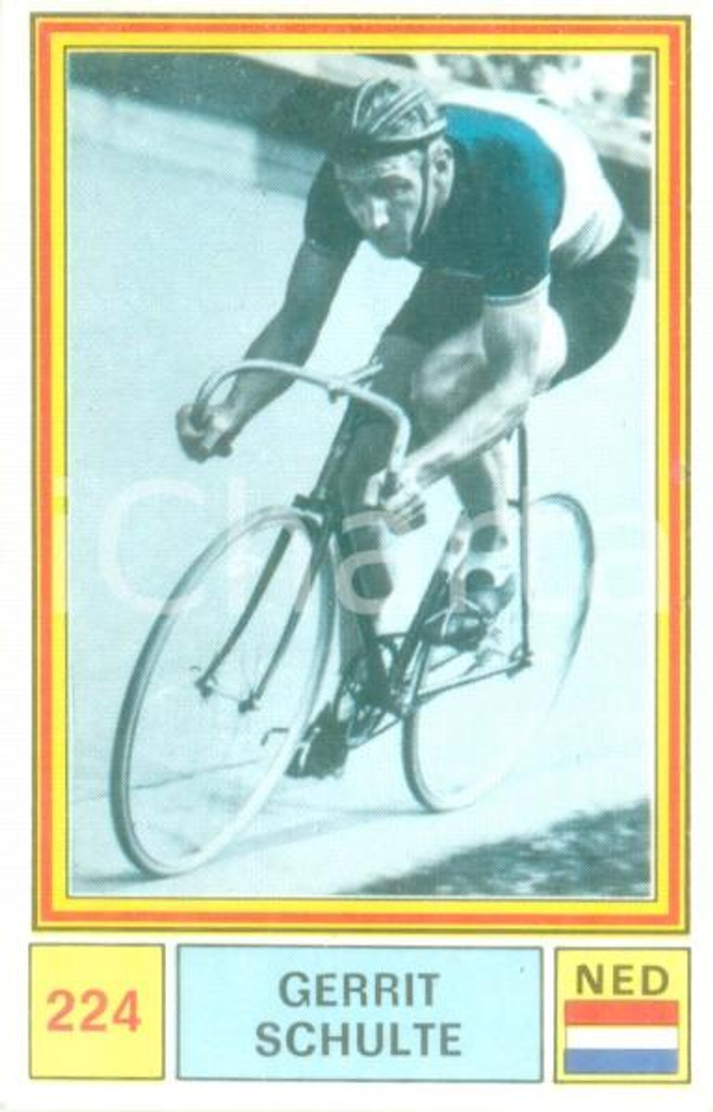 Oggetto da collezione cartaceo PANINI  SPRINT 1971 Figurina Gerrit SCHULTE n. 224 Ciclismo OLANDA 1