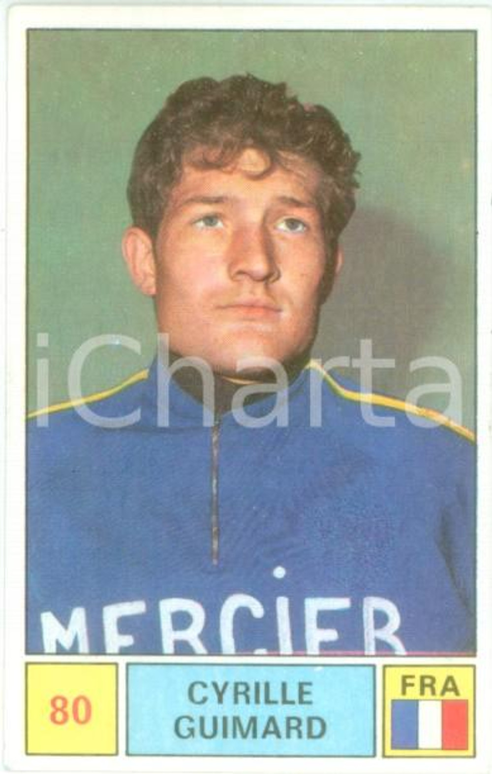 Oggetto da collezione cartaceo PANINI  SPRINT 1971 Figurina Cyrille GUIMARD n. 80 Ciclismo MERCIER 1