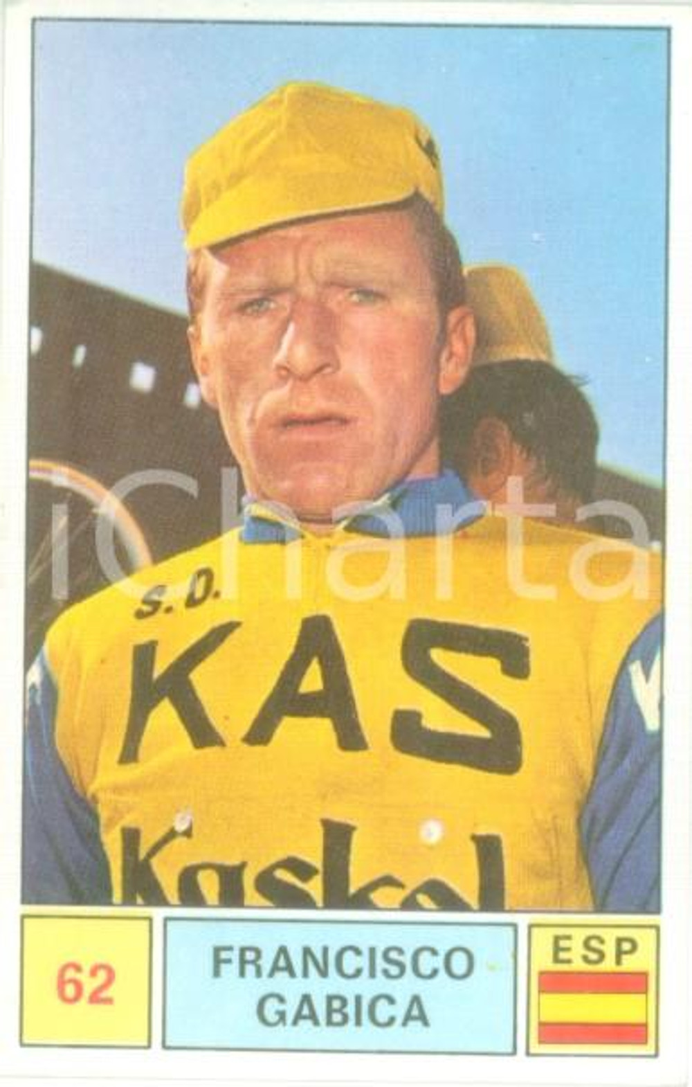 Oggetto da collezione cartaceo PANINI  SPRINT 1971 Figurina Francisco GABICA n. 62 Ciclismo Sponsor KAS 1