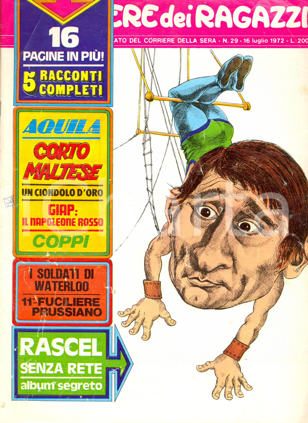 Giornale, rivista storica 1972 CORRIERE DEI RAGAZZI   Hugo PRATT Corto Maltese Rivista FUMETTO 1