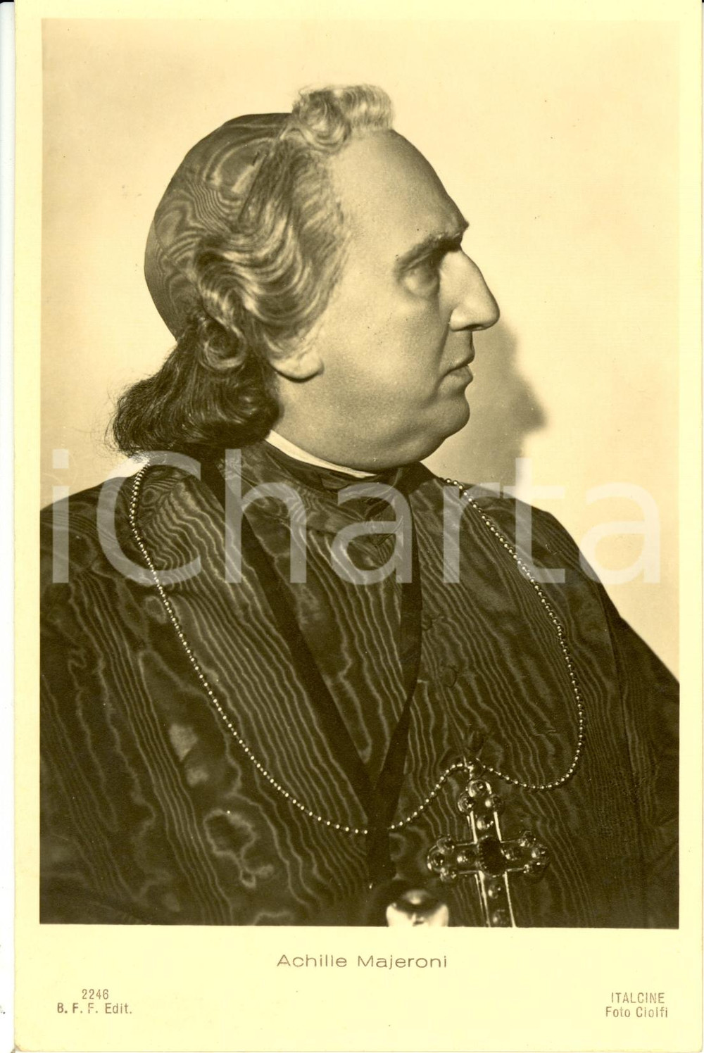 Cartolina originale da collezione 1940 CINEMA Achille MASCHERONI La prima donna che passa ITALCINE Cartolina FP NV 1