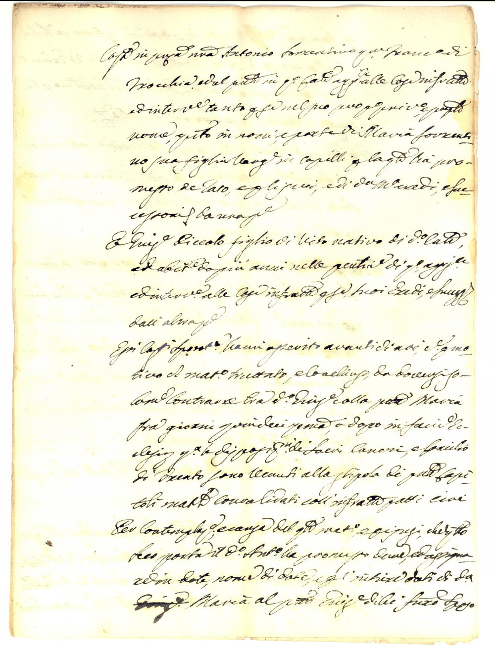 Documento originale, autentico 1792 NAPOLI Contratto di matrimonio e dote di Maria SORRENTINO Manoscritto 1