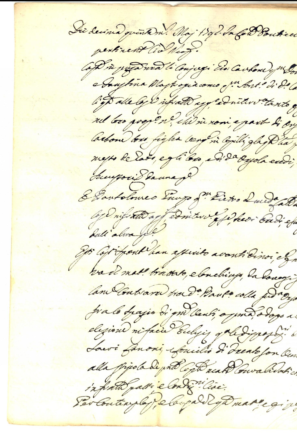 Documento originale, autentico 1792 NAPOLI PONTICELLI Contratto matrimonio e dote di Orsola CARBONE Manoscritto 1
