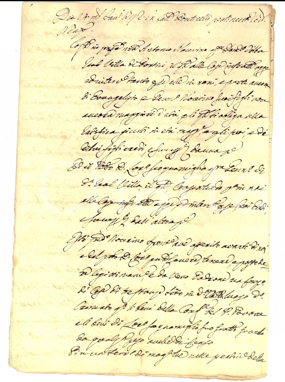 Documento originale, autentico 1792 NAPOLI Antonio NOCERINO vende casa a Lorenzo SCOGNAMIGLIO Manoscritto 1