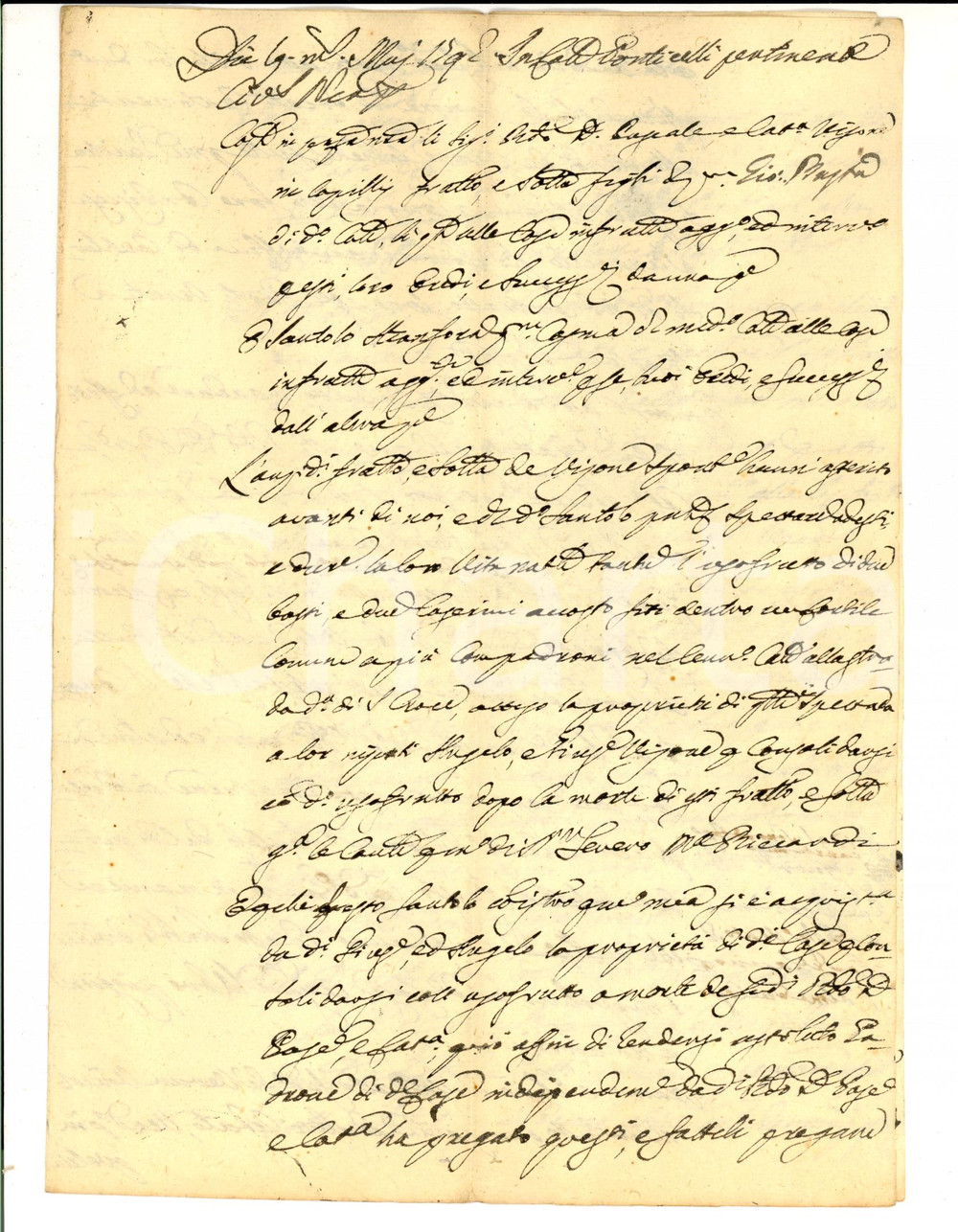 Documento originale, autentico 1792 NAPOLI Santolo ACANFORA ottiene usufrutto su casa dei fratelli VIGONE 1