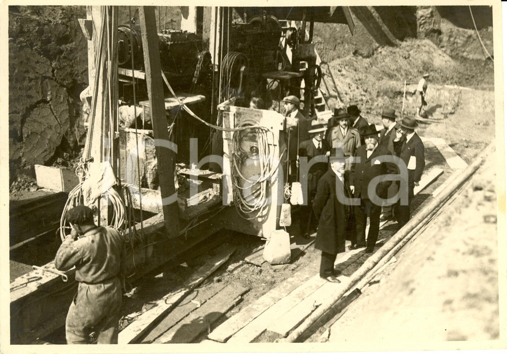 Fotografia d epoca originale 1930 ANGUILLARA VENETA PD MAREZZANA PORCARI DRIZZAGNO Lavori argine ADIGE Foto 1