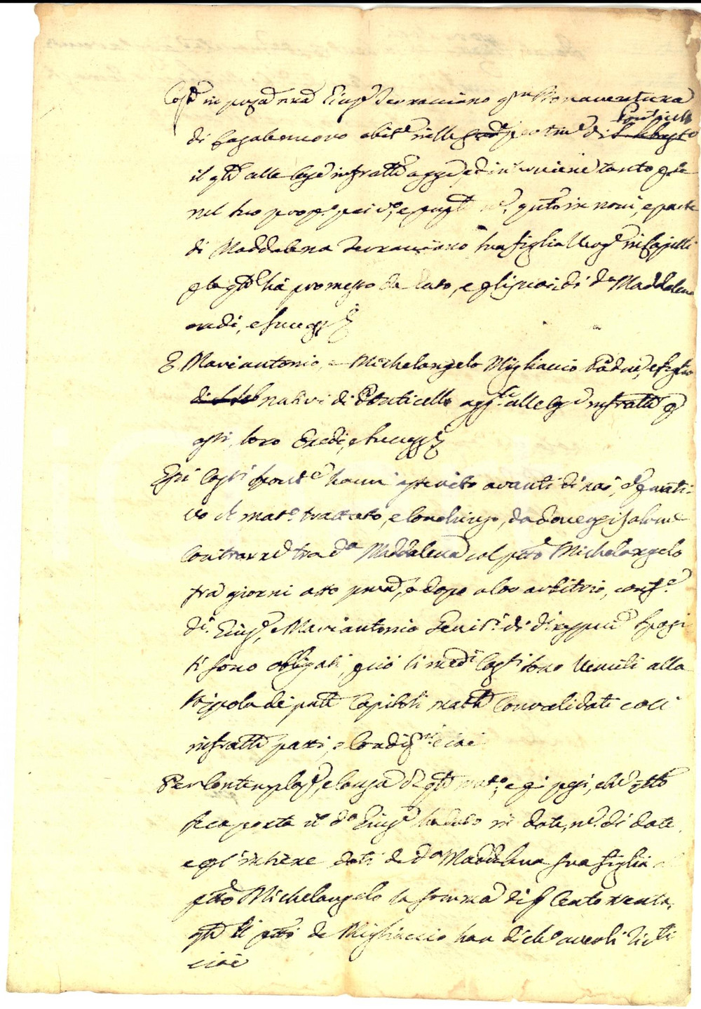 Documento originale, autentico 1792 NAPOLI Contratto di matrimonio e dote di Maddalena TERRACCIANO Manoscritto 1