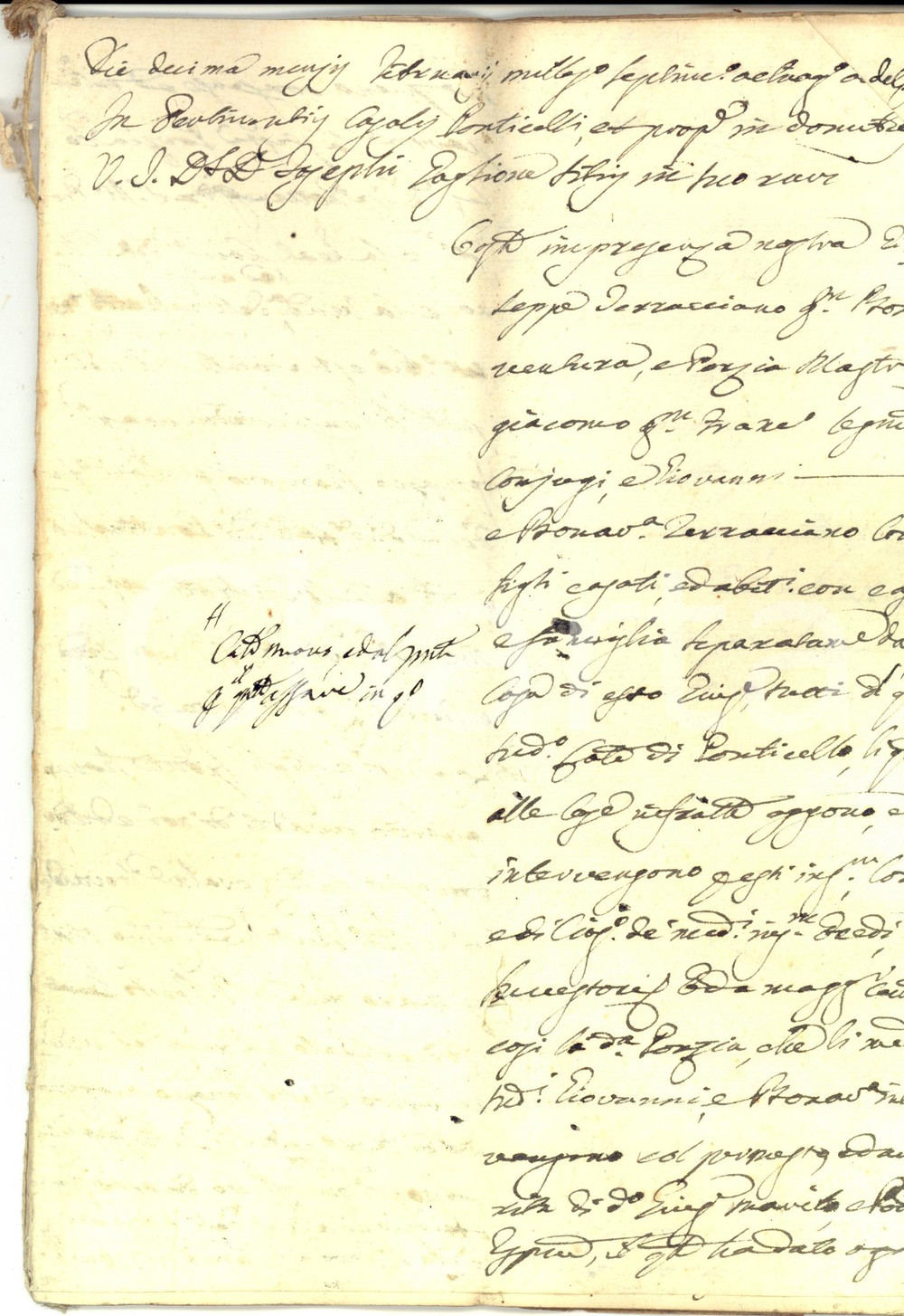 Documento originale, autentico 1788 NAPOLI Famiglia TERRACCIANO vende terreno con censo pro chiesa SAN GIORGIO 1