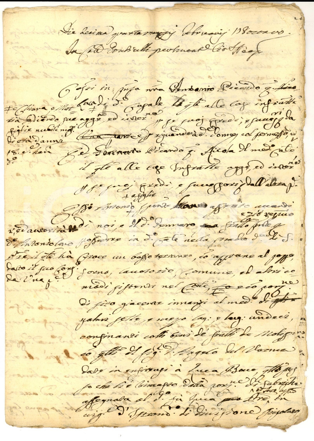 Documento originale, autentico 1788 NAPOLI Antonio PICARDO vende casa in strada SANTA CROCE Manoscritto 1