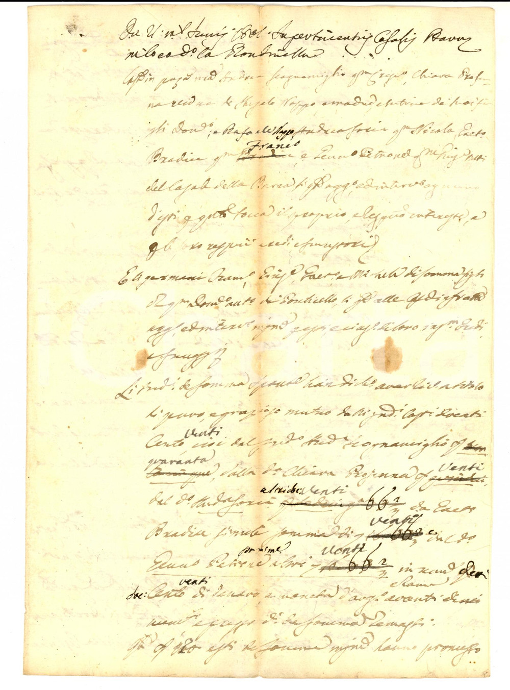 Documento originale, autentico 1801 NAPOLI BARRA Prestito Chiara PROFENNA e Andrea SCOGNAMIGLIO a DI SOMMA 1