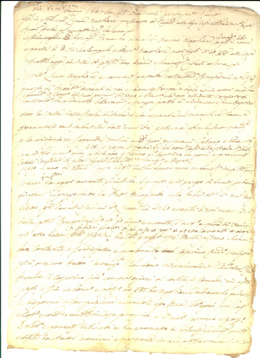 Documento originale, autentico 1801 NAPOLI Luca MAGLIONE vende parte di casa ereditata dal padre Manoscritto 1
