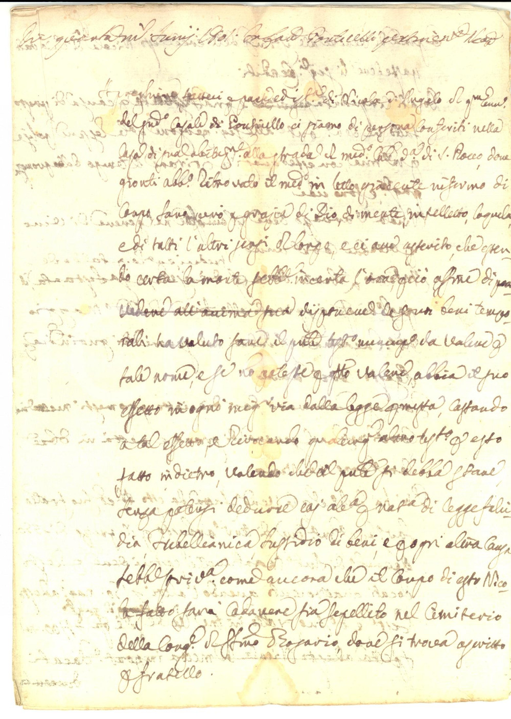Documento originale, autentico 1801 NAPOLI Testamento Nicola D ANGELO pro fratelli Saverio e Anna Manoscritto 1