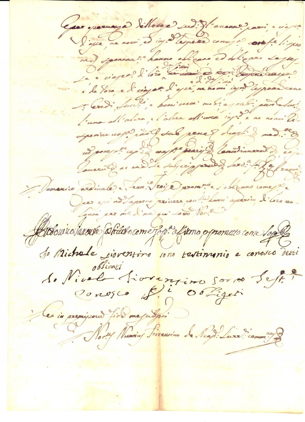 Documento originale, autentico 1749 SORRENTO Contratto Francesco TROISE e Domenico CARDINALE per acquisto pesce 1