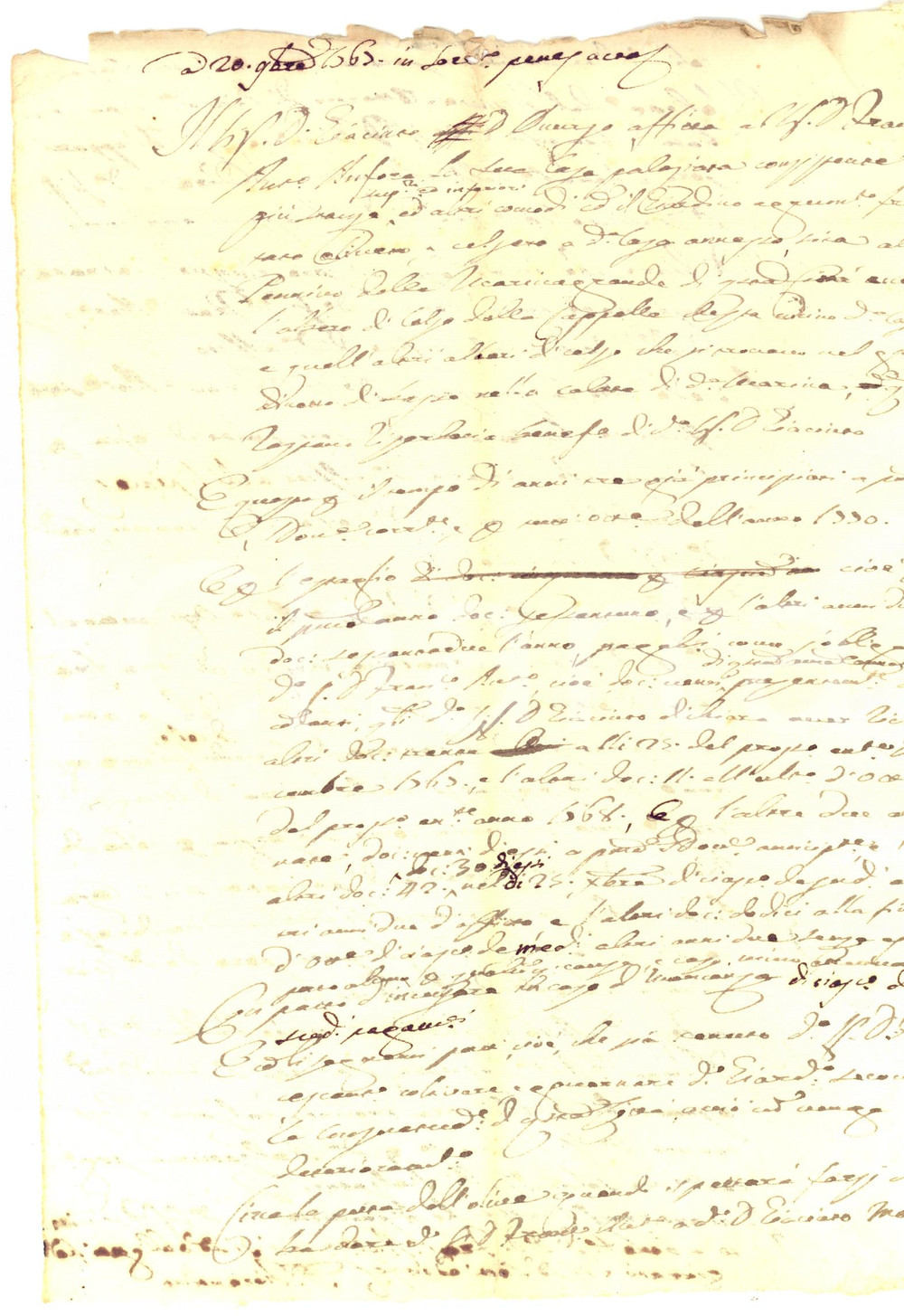 Documento originale, autentico 1767 SORRENTO NA Giacinto DONURSO affitta palazzo con agrumeto Manoscritto 1