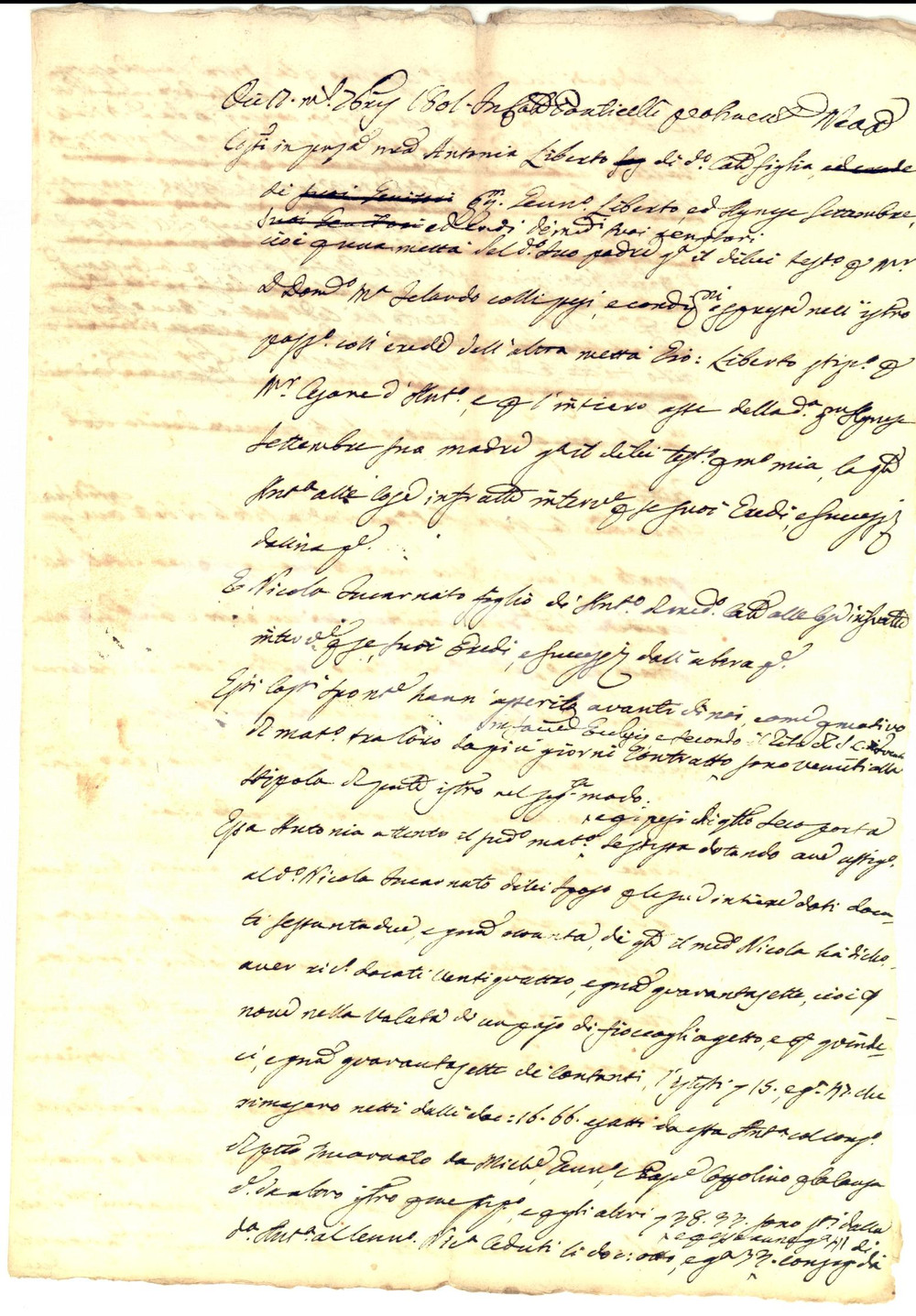 Documento originale, autentico 1801 NAPOLI PONTICELLI Contratto di matrimonio e corredo di Antonia LIBERTO 1