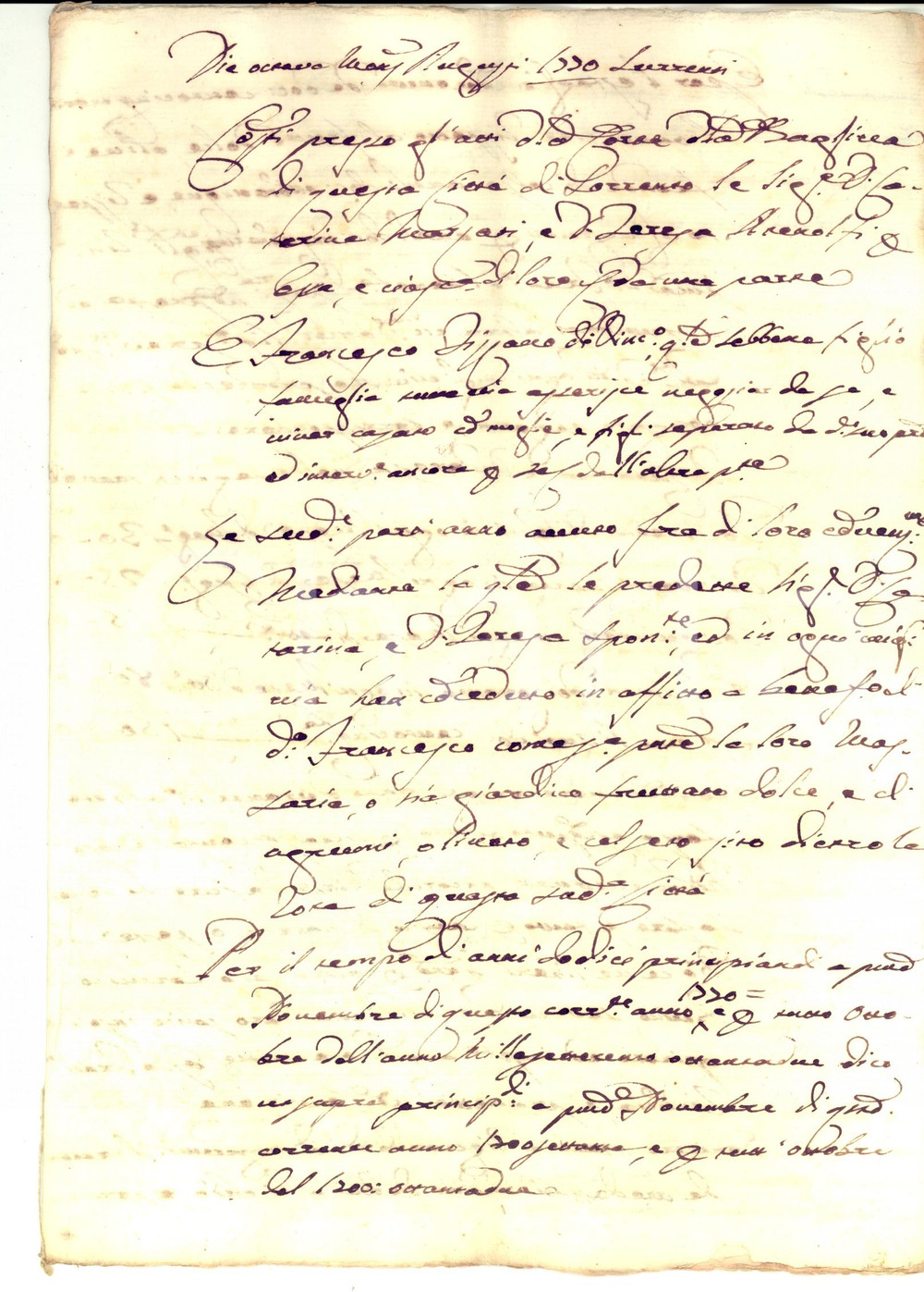 Documento originale, autentico 1770 SORRENTO NA Francesco TIZZANO prende in affitto masseria con agrumeto 1
