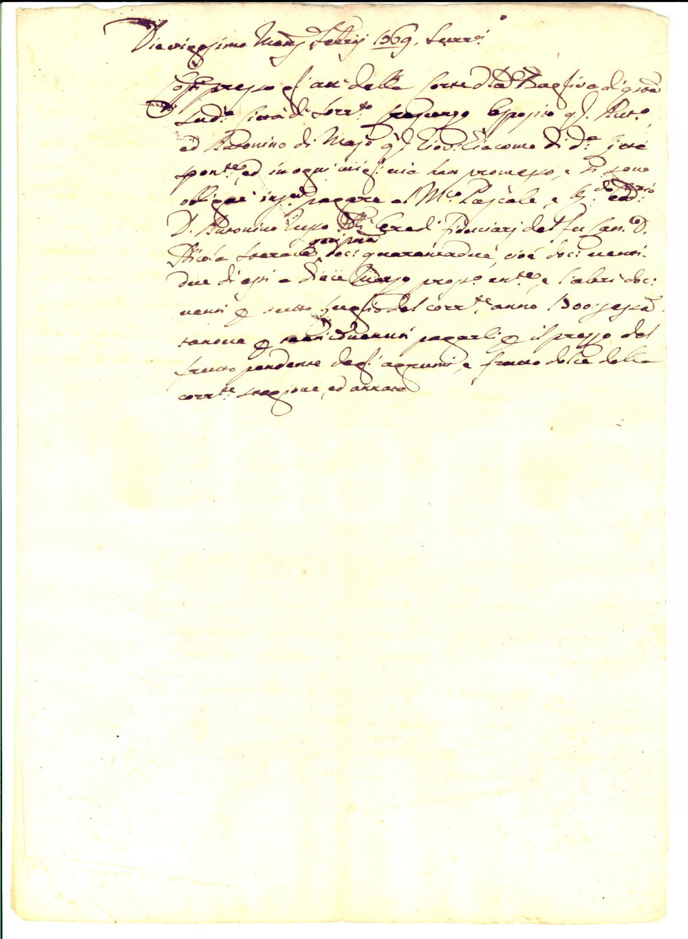 Documento originale, autentico 1769 SORRENTO NA Crescenzo ESPOSITO salda frutto pendente degli agrumi 1