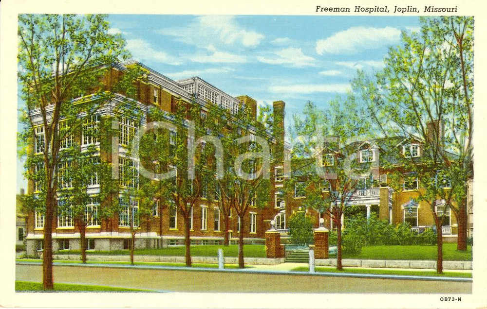 Cartolina originale da collezione 1940 ca JOPLIN, MISSOURI USA FREEMAN Hospital Postcard FP NV 1