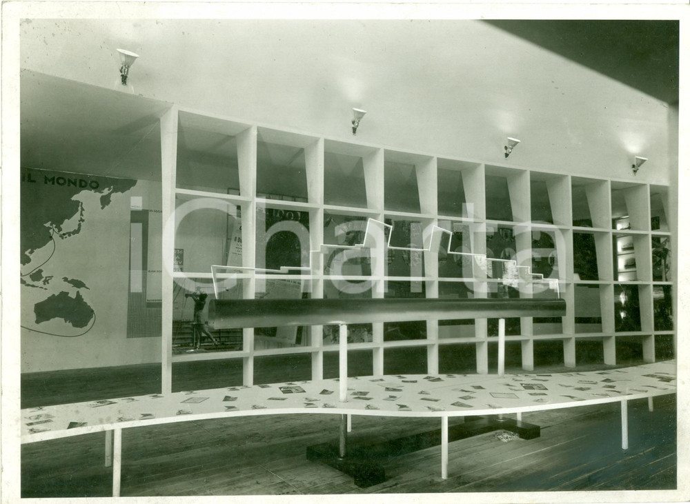 Fotografia d epoca originale 1936 GENOVA IV Mostra del Mare Padiglione MARINA MERCANTILE Fotografia 1