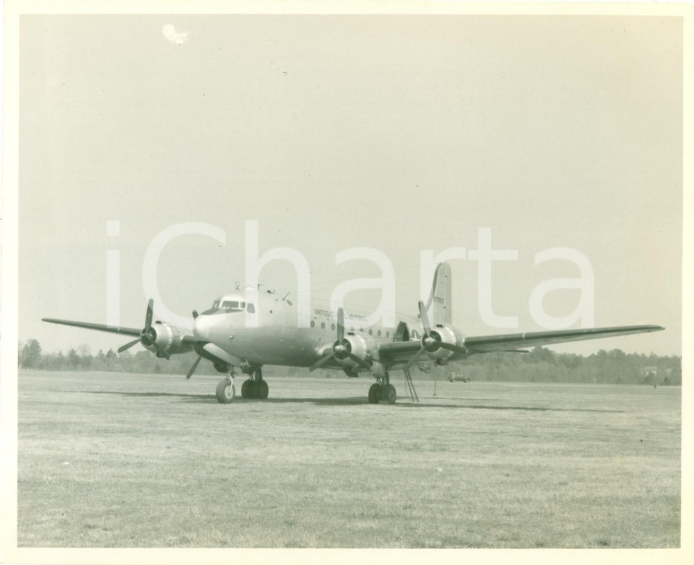 Fotografia d epoca originale 1950 ca USAF, Douglas C54 Skymaster, cargo plane Fotografia 1