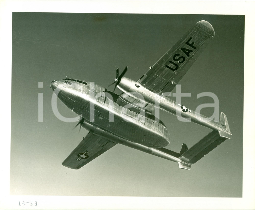 Fotografia d epoca originale 1950 circa Hagerstown USAF Fairchild C119 Flying Boxcar 1 1