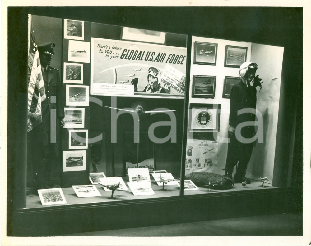 Fotografia d epoca originale 1955 ca INDIANAPOLIS USA Exposition STOUT ARMY AIRFIELD Aviation FORT BRAGG 1