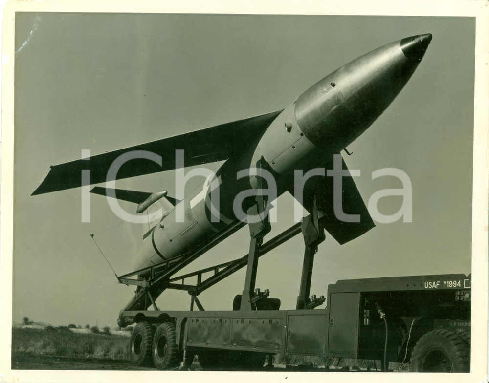 Fotografia d epoca originale 1955 ca PATRICK AIR FORCE BASE U.S.A.F. Prova lancio MISSILE TEST CENTER Foto 1