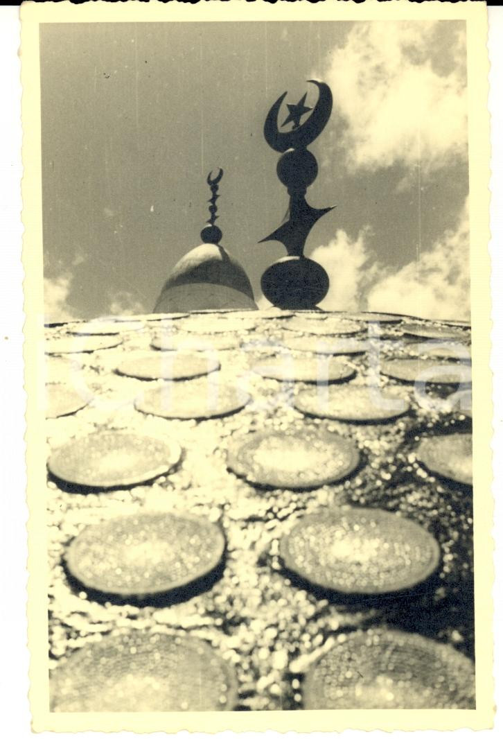 Fotografia d epoca originale 1930 ca AOI ERITREA Veduta artistica del tetto di una moschea Cartolina FP NV 1