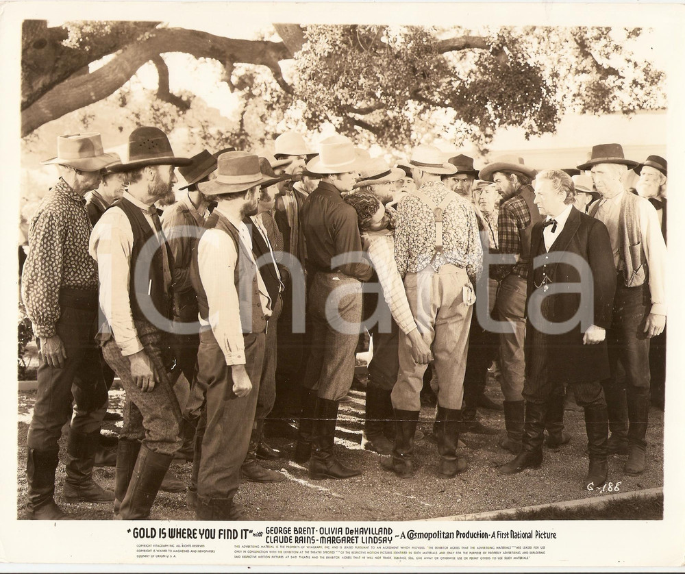 Fotografia d epoca originale 1938 GOLD IS WHERE YOU FIND IT Claude RAINS Movie DANNEGGIATO Photo 1