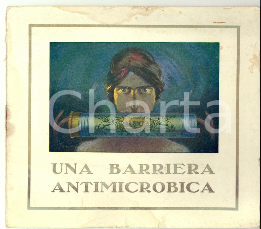 Materiale pubblicitario d’epoca 1950 ca MILANO Ditta WANDER Pastiglie FORMITROL Pubblicitario DANNEGGIATO 1