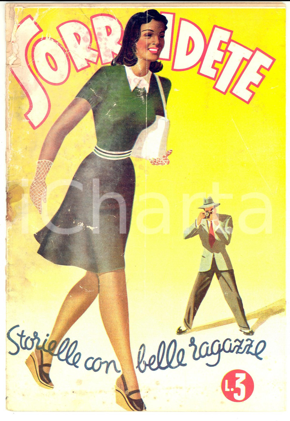 Libro, pubblicazione d epoca 1943 MILANO Gianfranco VERNATI Sorridete  storielle con belle ragazze 1