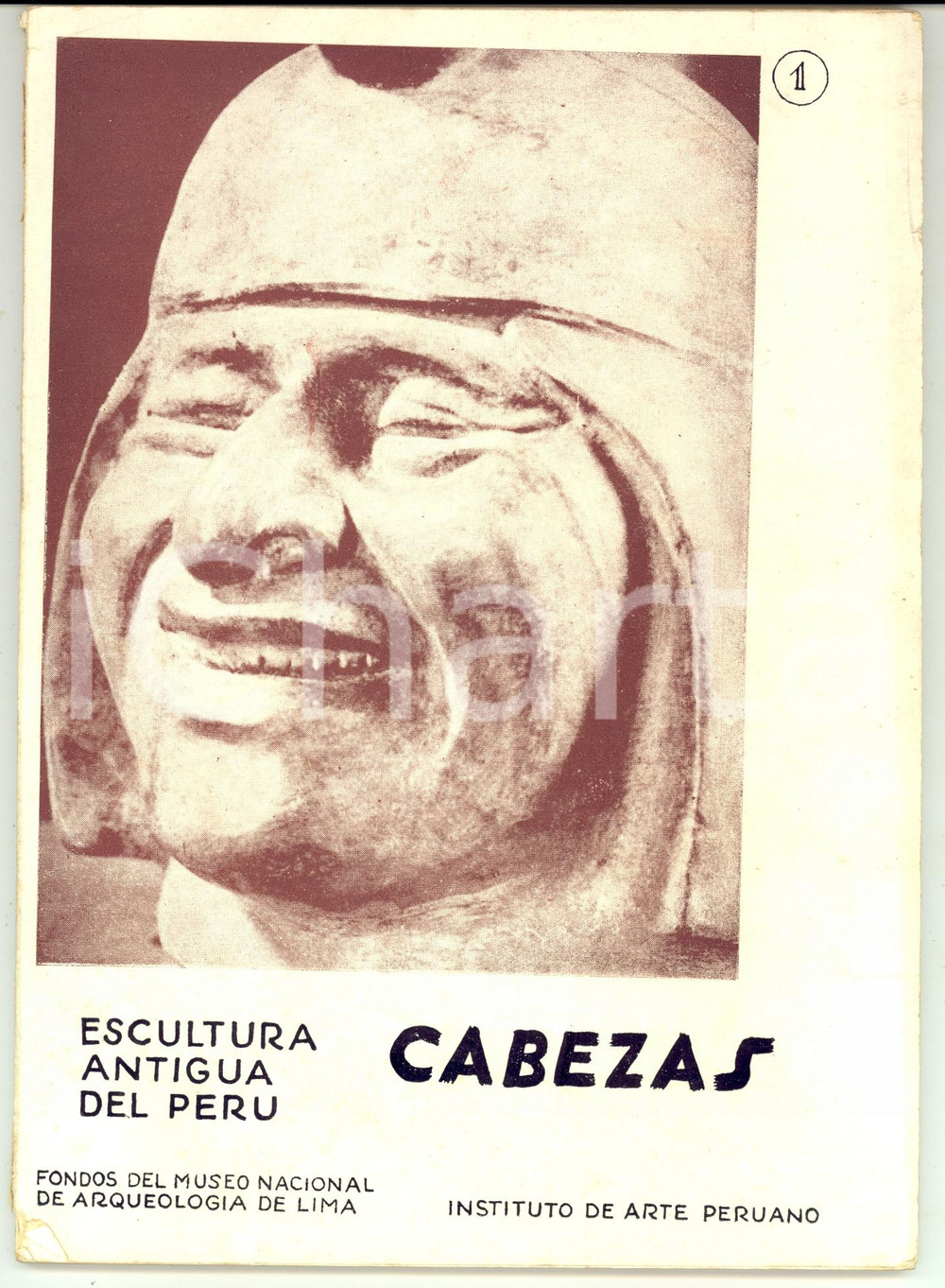 Libro, pubblicazione d epoca 1939 LIMA Escultura Antigua del Peru CABEZAS Museo Nacional ILLUSTRATO 1