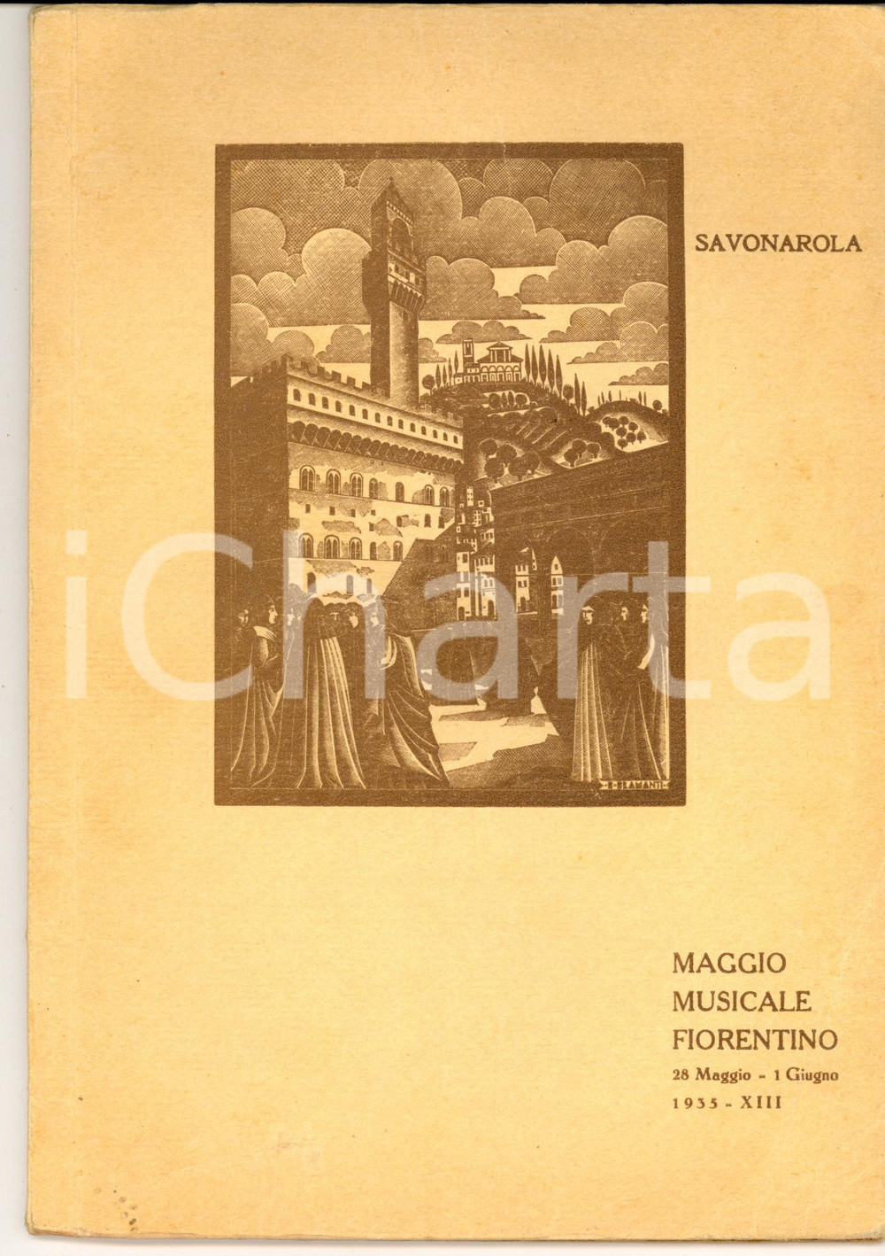 Materiale pubblicitario d’epoca 1935 FIRENZE Programma MAGGIO MUSICALE Illustrato PubblicitÃ  60 pp. 1