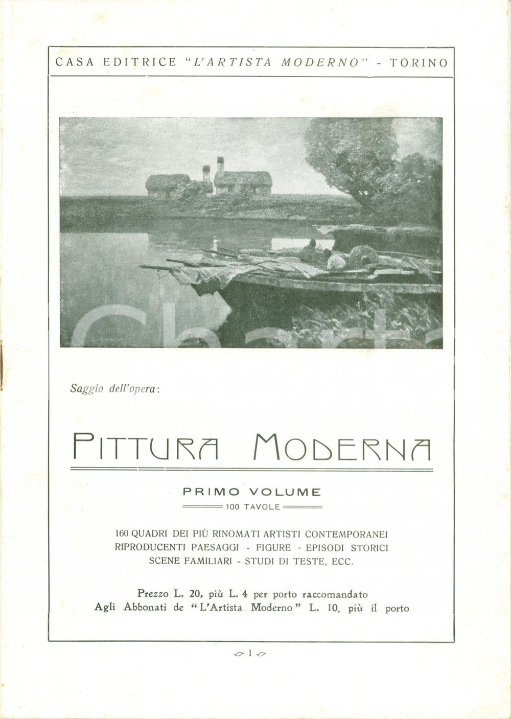 Libro, pubblicazione d epoca 1930 ca TORINO Casa Editrice L ARTISTA MODERNO Catalogo ILLUSTRATO 1