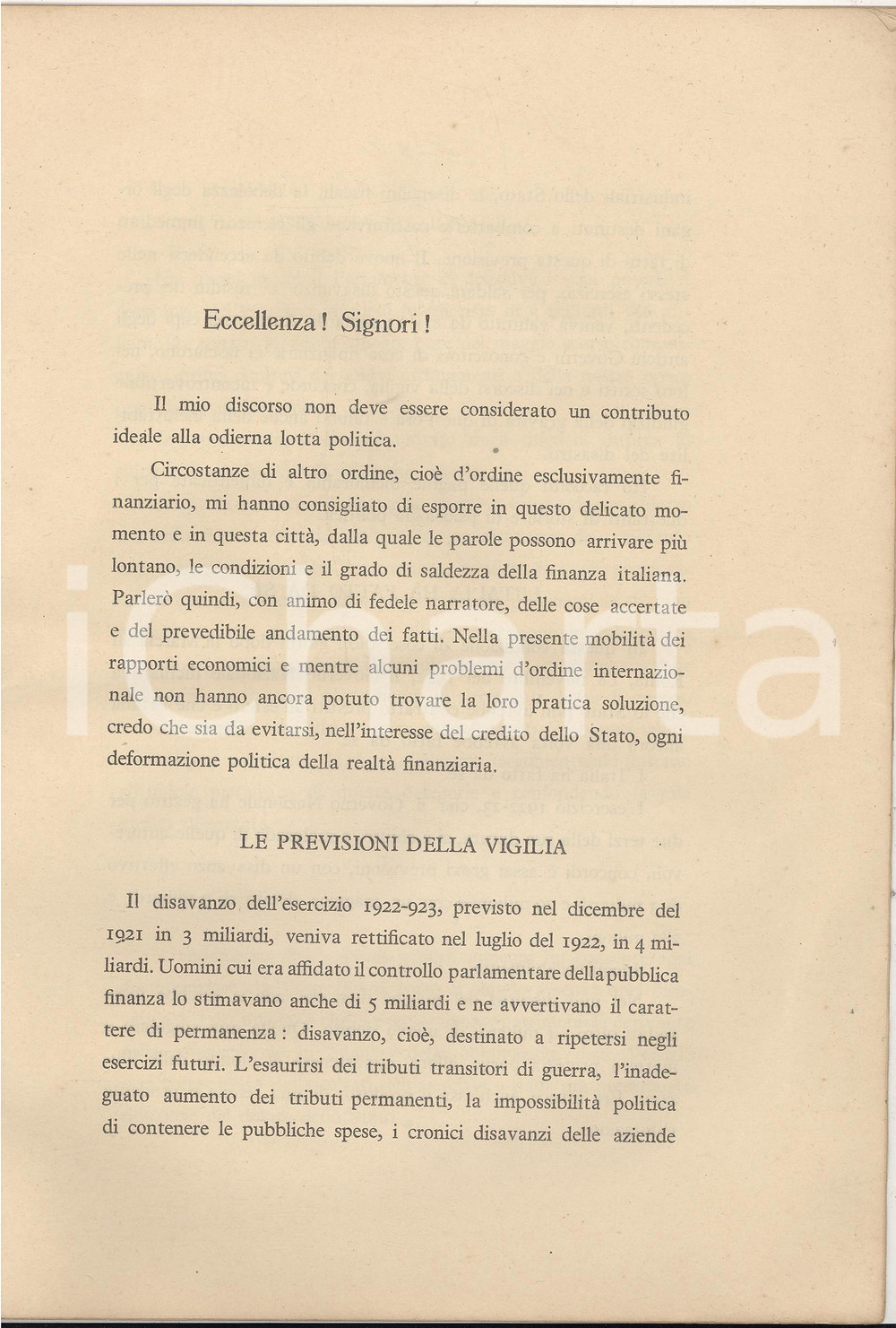 Libro, pubblicazione d epoca 1924 Alberto DE  STEFANI Bilancio finanzario dell ITALIA Teatro ALLA SCALA 1